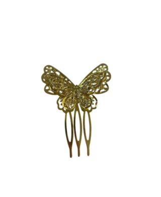 PACK 4 PEINECILLOS DORADO MARIPOSA