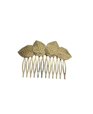 PEINECILLOS DORADO HOJAS