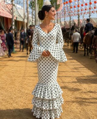 MODELO ECIJA BLANCO LUNAR VERDE ANDALUCIA