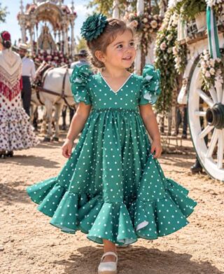BATA NIÑA VERDE BOTELLA